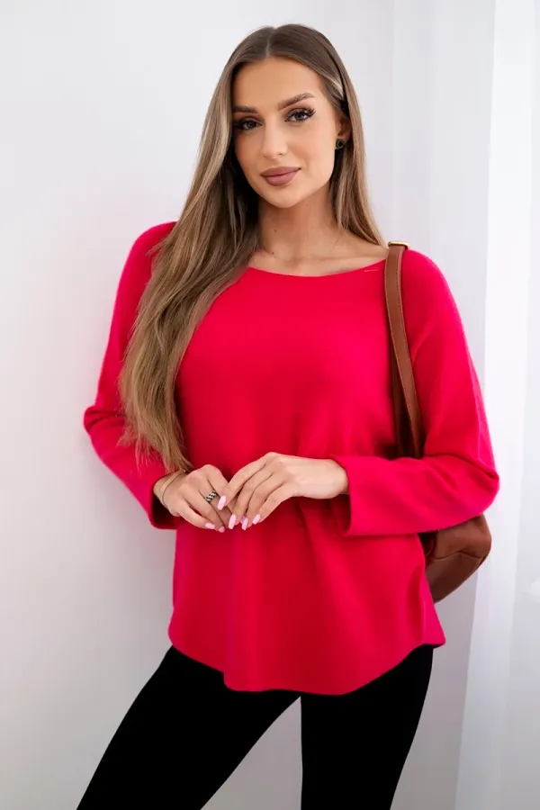 Kesi Włoski Kesi Włoski Crew neck sweater fuchsia