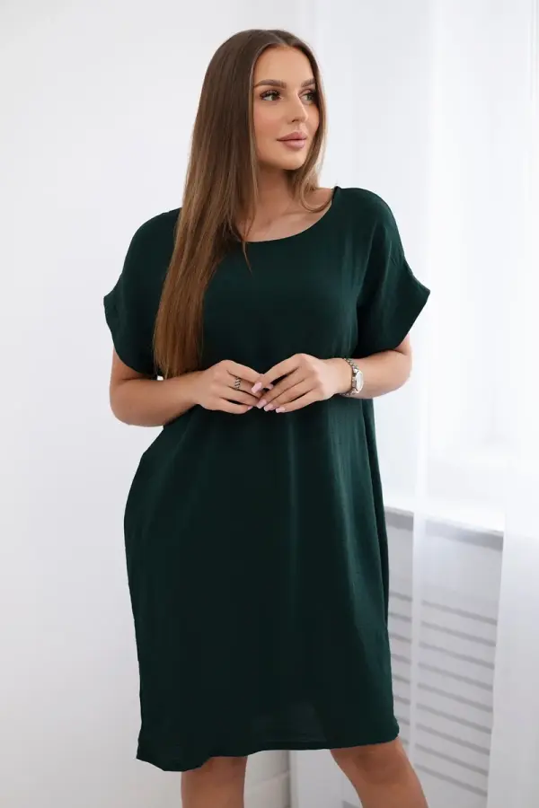 Kesi Włoski Kesi Włoski Dress with pockets dark green