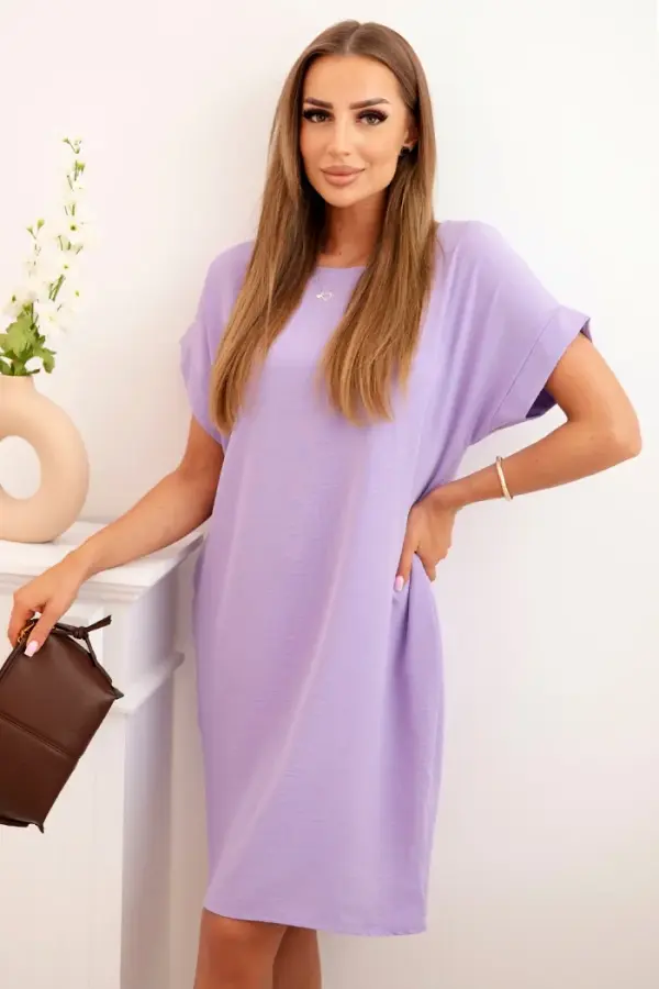 Kesi Włoski Kesi Włoski Dress with pockets light purple