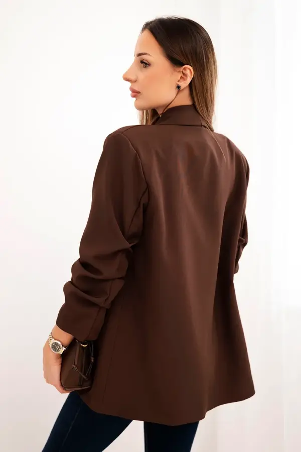 Kesi Włoski Kesi Włoski Elegant blazer with lapels brown