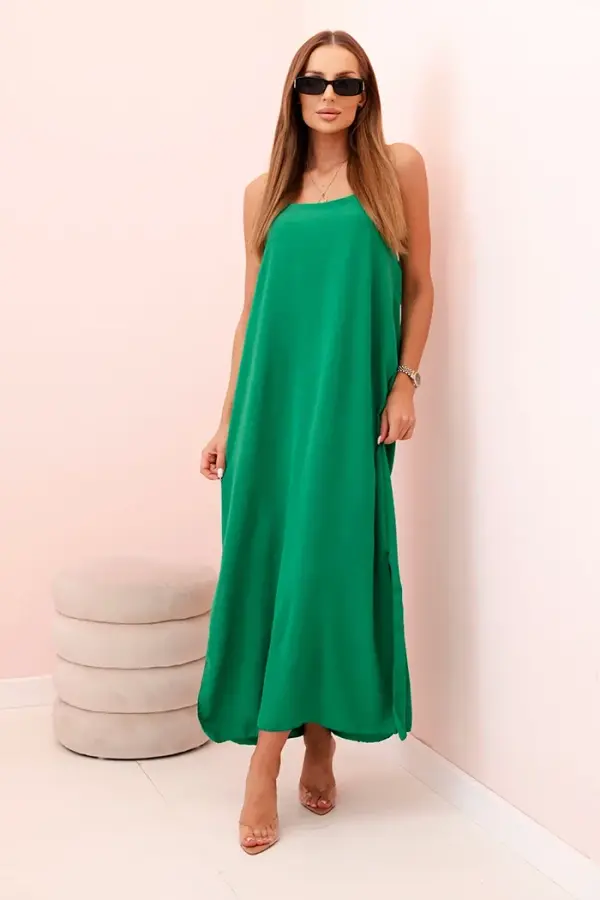 Kesi Włoski Kesi Włoski Long dress with straps green