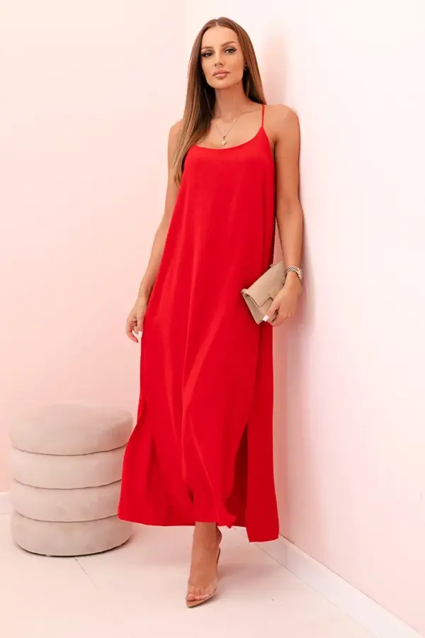 Kesi Włoski Kesi Włoski Long strappy dress red