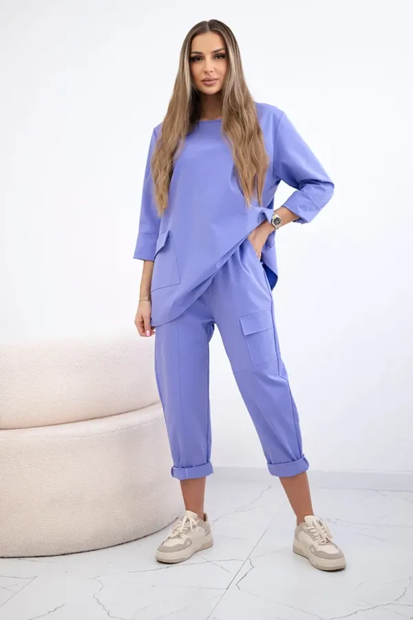 Kesi Włoski Kesi Włoski Punto set sweatshirt + pants violet
