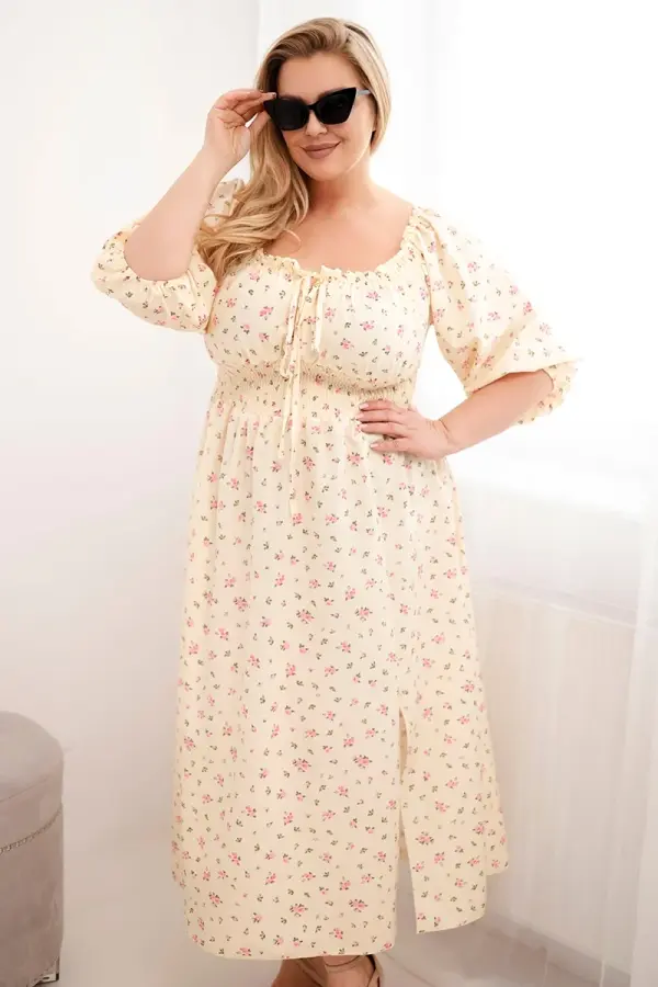 Kesi Włoski Kesi Włoski Рокля с голям размер с волани