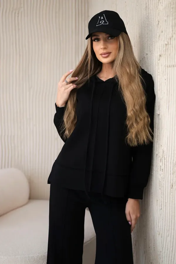 Kesi Włoski Kesi Włoski Set hoodie + pants buttery fabric black