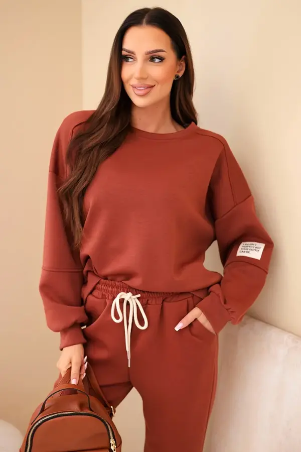Kesi Włoski Kesi Włoski Set sweatshirt + pants butter orange