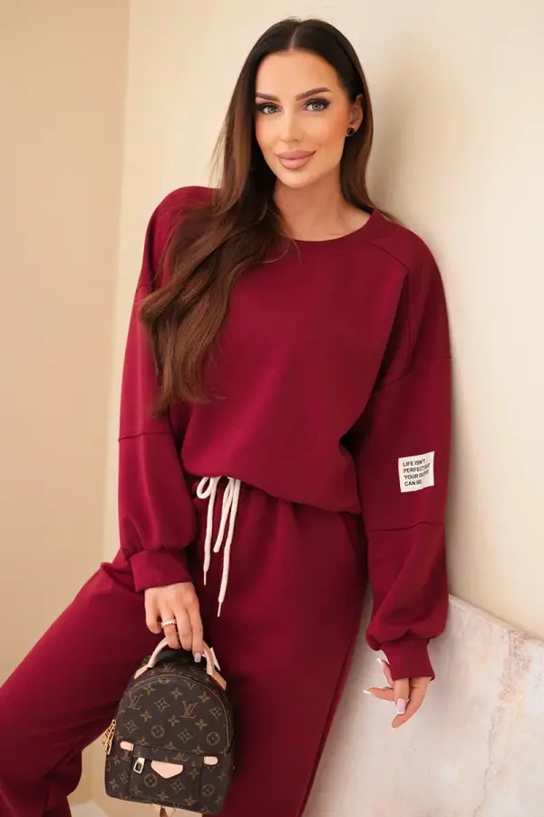 Kesi Włoski Kesi Włoski Set sweatshirt + pants plum butter