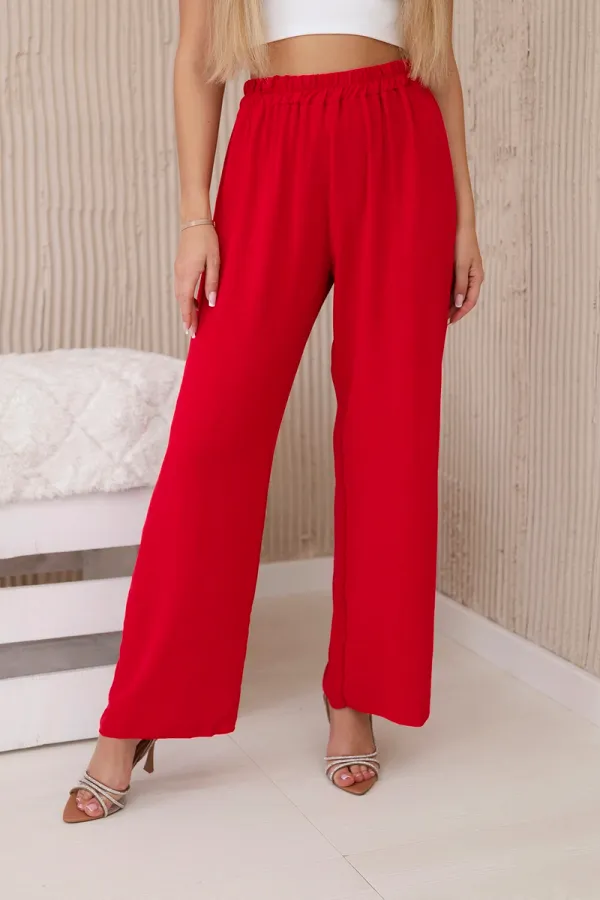 Kesi Włoski Kesi Włoski Wide-leg trousers red