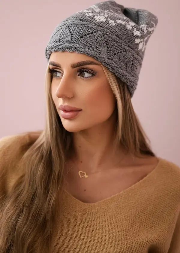 Kesi Kesi Women's cap Kira K374 light gray