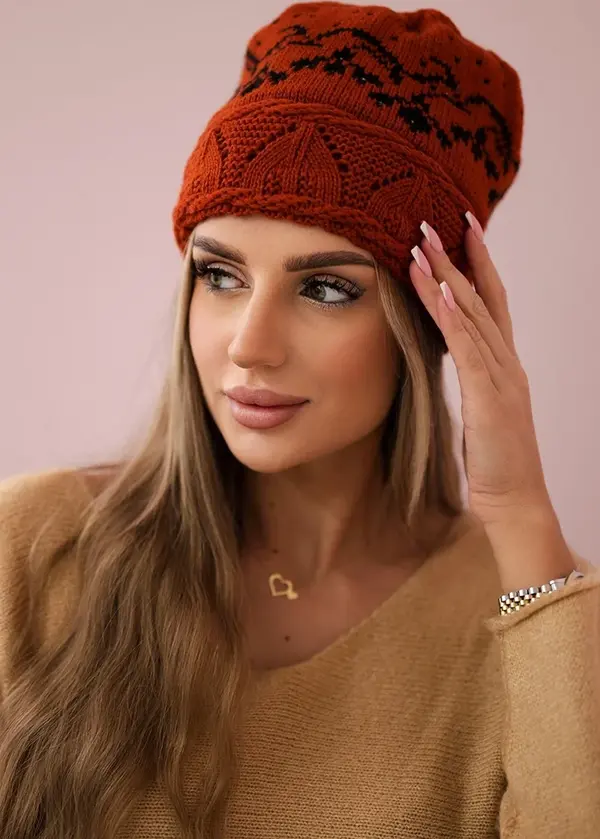 Kesi Kesi Women's cap Kira K374 mustard+black