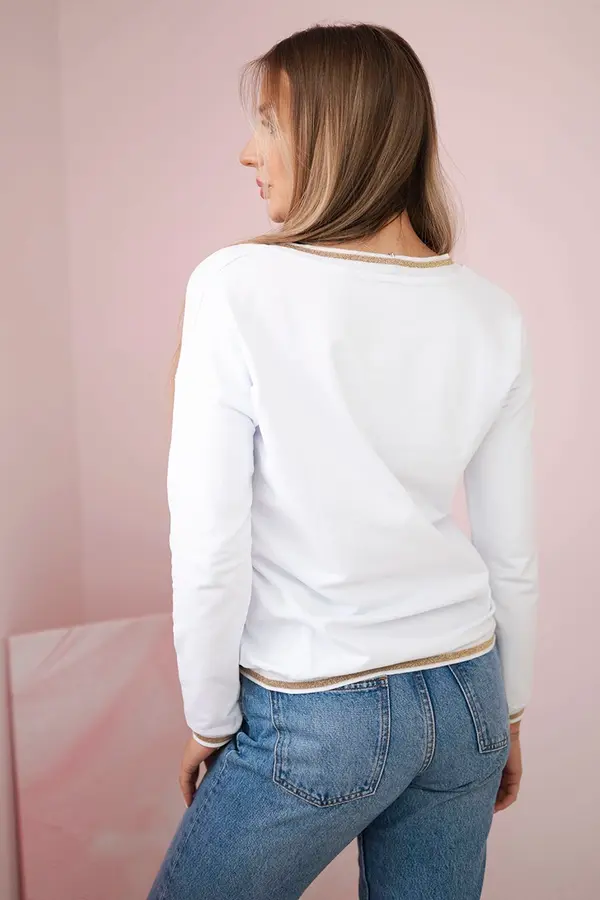 Kesi Kesi Women's sweatshirt with a sequin inscription white