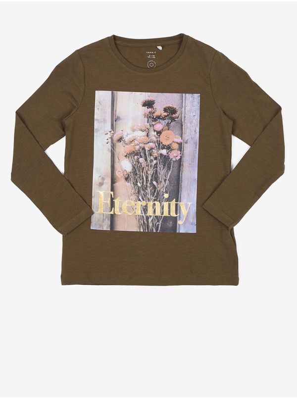name it Khaki Girly T-shirt with print name it Ozem - unisex