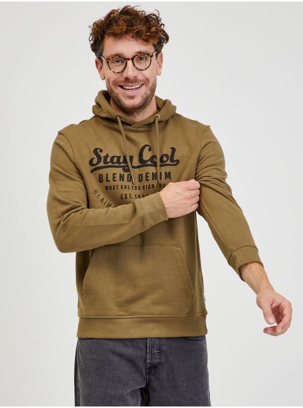 Blend Khaki Mens Hoodie Blend - Men