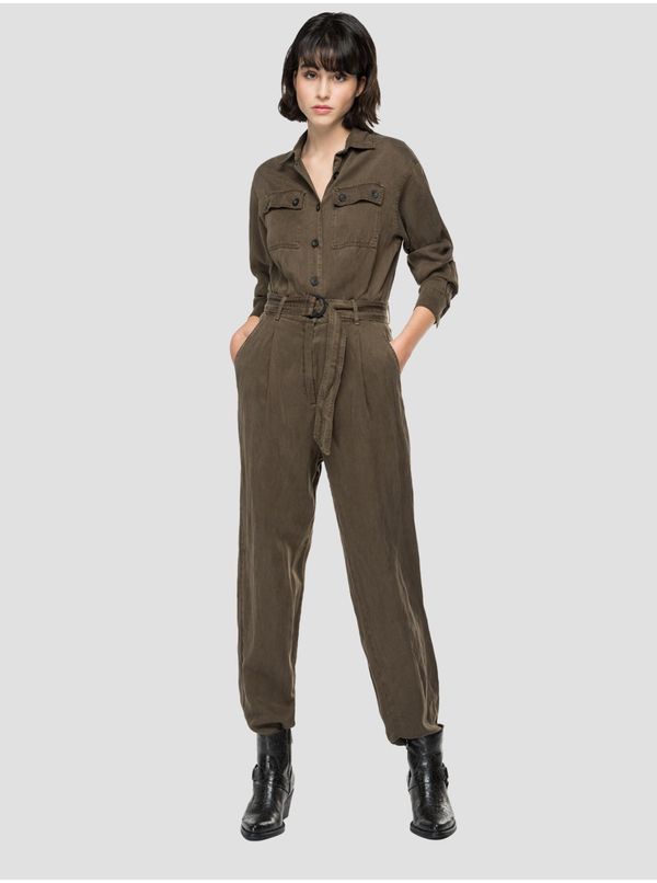 Replay Khaki Women's Long Jumpsuit Replay - Women's