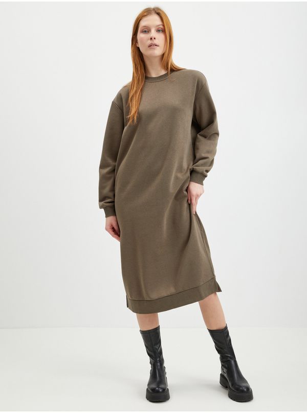 Noisy May Khaki Women's Sweatshirt Dress Noisy May Helene - Women