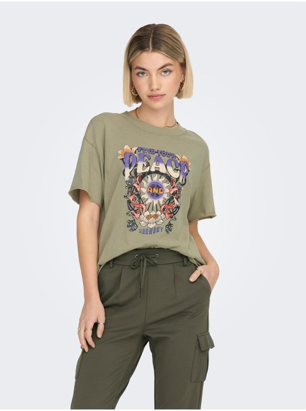 Only Khaki Women's T-Shirt ONLY Lucy - Women