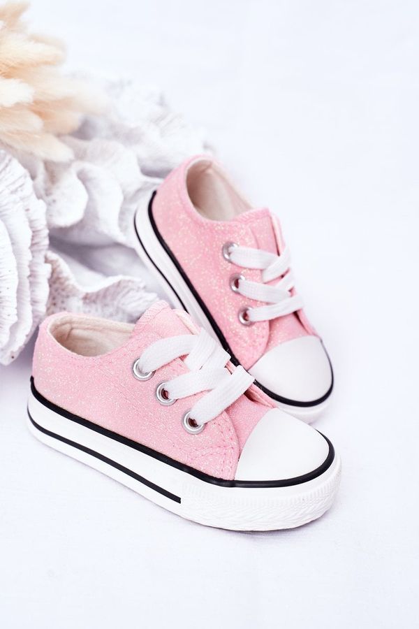 Kesi Kids Brocade Sneakers Pink Bling-Bling
