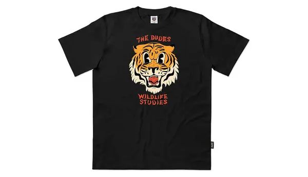The Dudes Класическа тениска The Dudes Wildlife Studies - черна