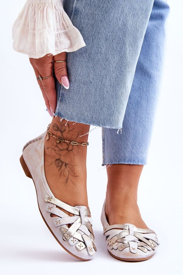 Maciejka Класически кожени дамски балерини Maciejka