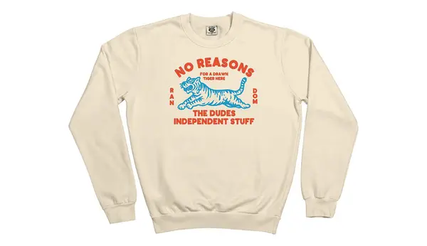 The Dudes Класически суитшърт The Dudes No Reasons, кремав