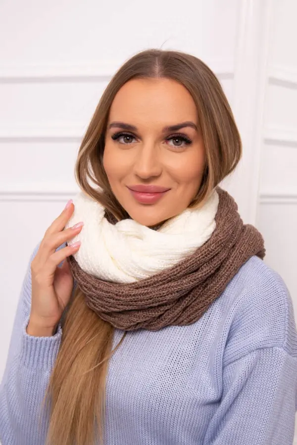 Kesi KN14 Women's two-tone mocha+ecru chimney