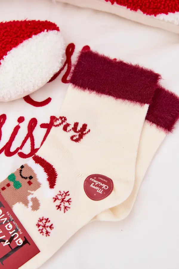 Aura.via Коледни детски чорапи с мотив от джинджифил