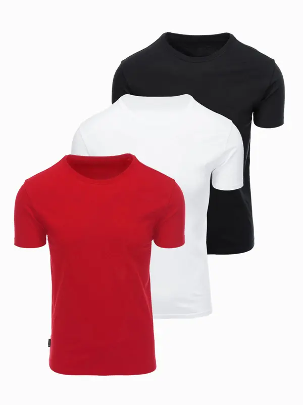 Ombre Комплект мъжки памучни тениски Ombre BASIC