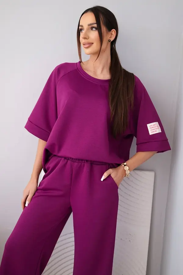 Kesi Włoski Комплект от дамски суитшърт и панталон Kesi Włoski