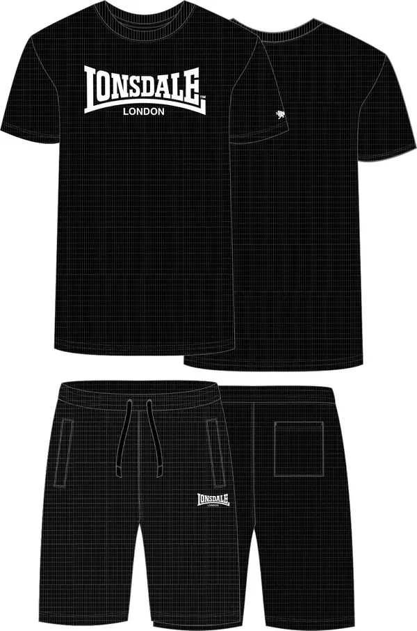 Lonsdale Комплект от мъжка тениска и шорти Lonsdale