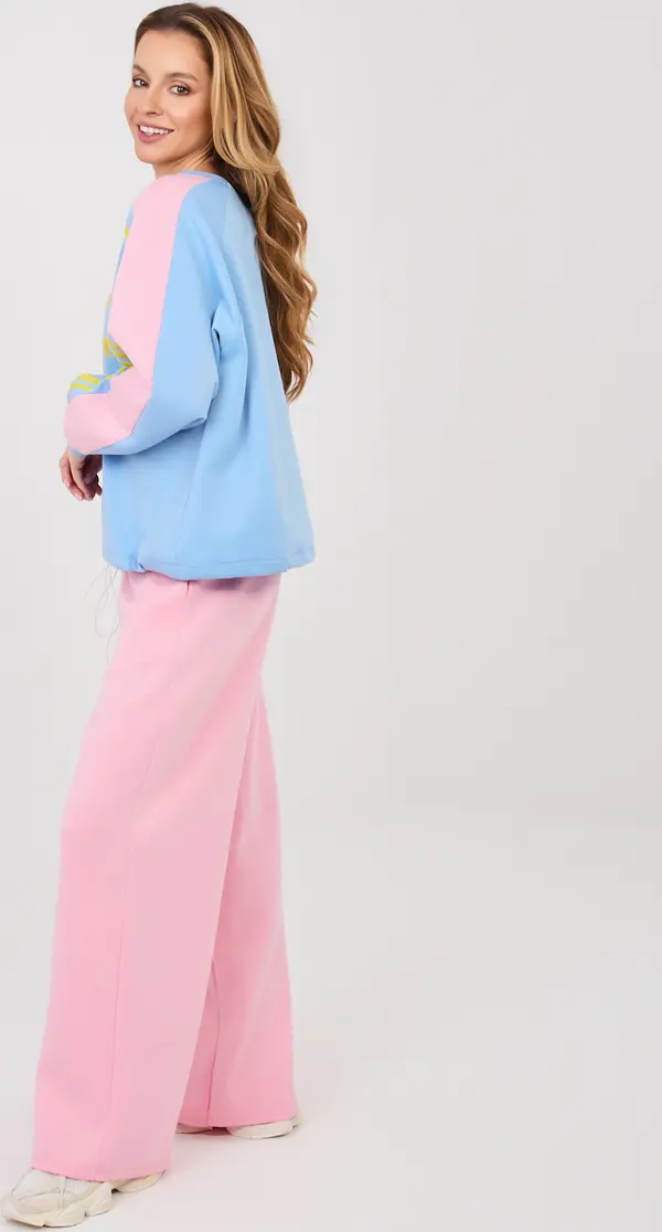 RUE PARIS Комплект от розово и синьо трико с надпис