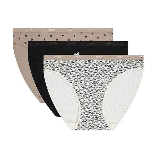 DIM Комплект от три памучни бикини DIM