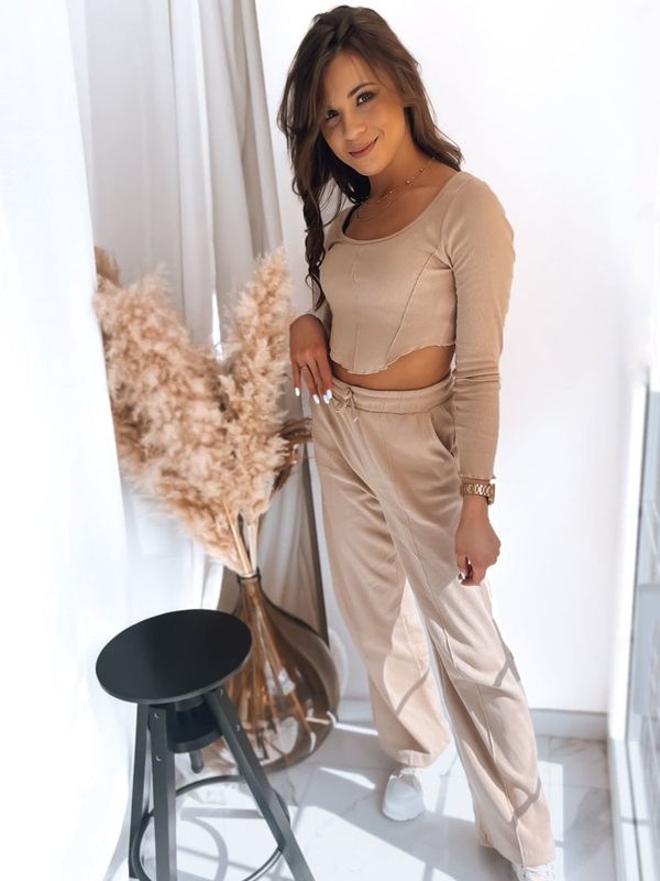 DStreet Komplet damski EMILIO jasnobeżowy Dstreet