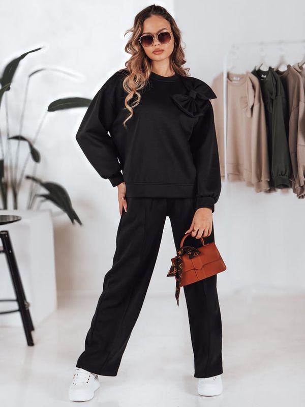 DStreet Komplet dresowy damskie one size oversizowy DRESOVA czarny Dstreet