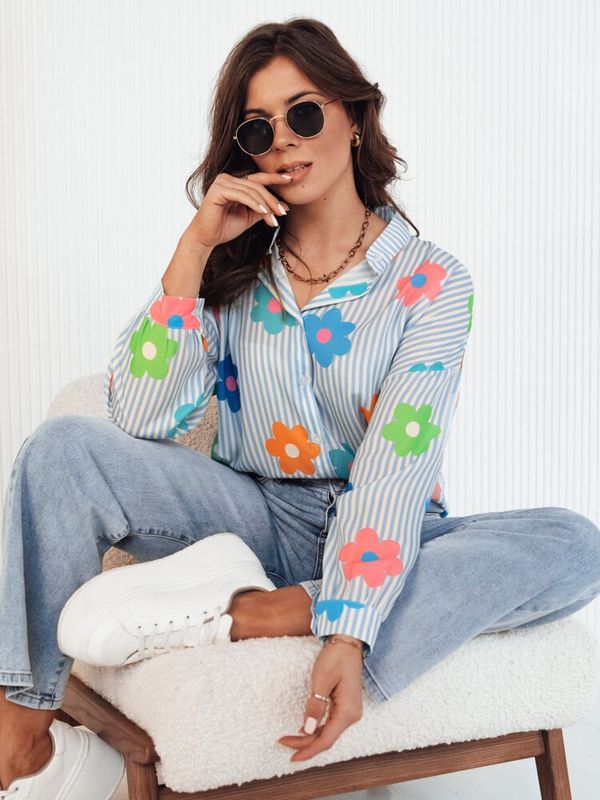 DStreet Koszula damska oversize PLANTINA niebieska Dstreet