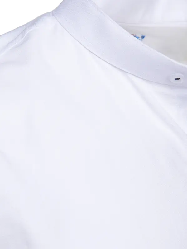 DStreet Koszula męska casualowa biała z stójką Dstreet