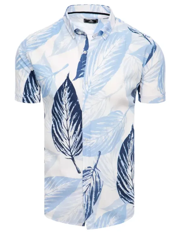 DStreet Koszula męska z krótkim rękawem biała Dstreet