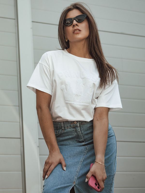 DStreet Koszulka damska PRINCY biała Dstreet