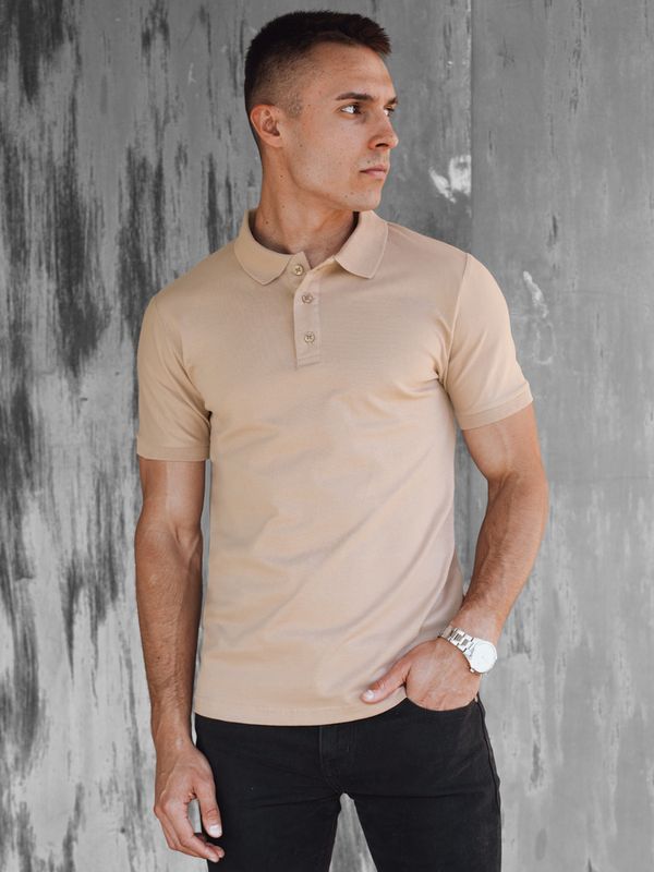 DStreet Koszulka męska polo beżowa Dstreet