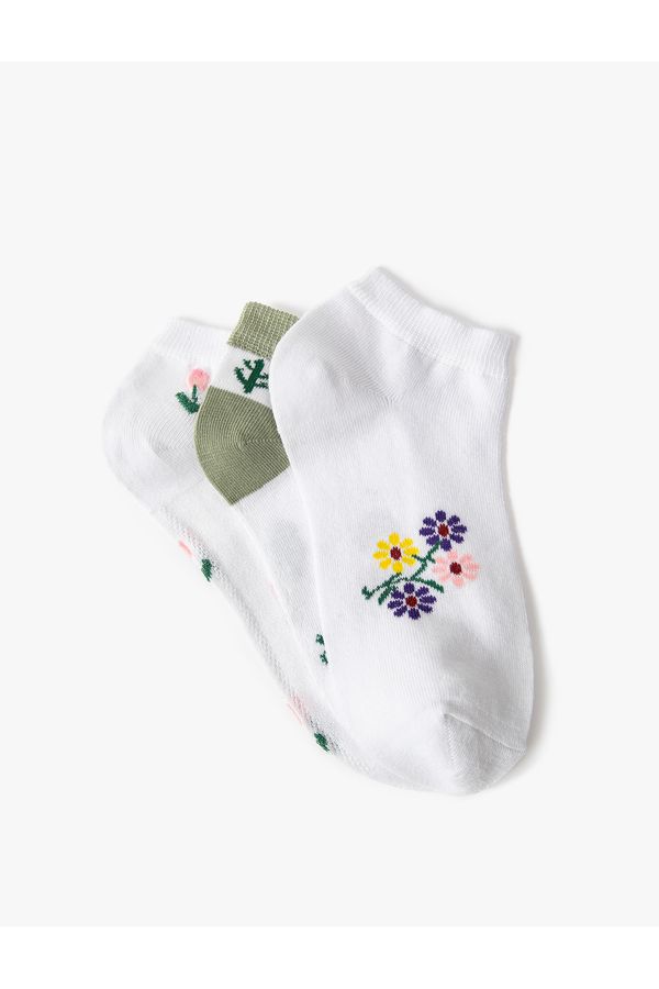 Koton Koton 3-Piece Set of Booties Socks Floral Pattern