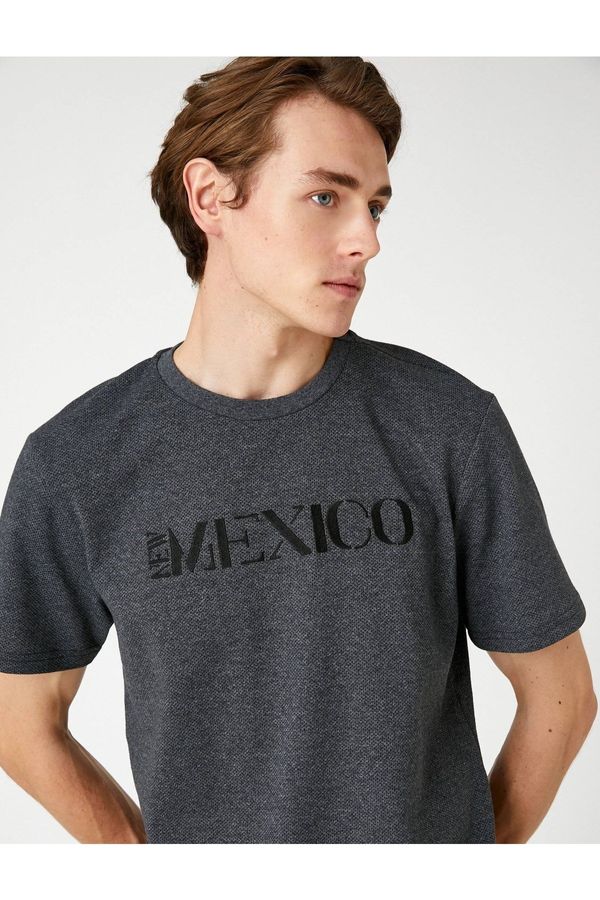 Koton Koton 3sam10053hk Мъжка тениска Anthracite