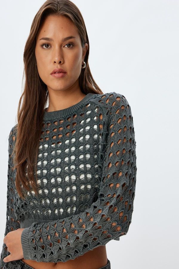 Koton Koton Anthracite Women's Sweater