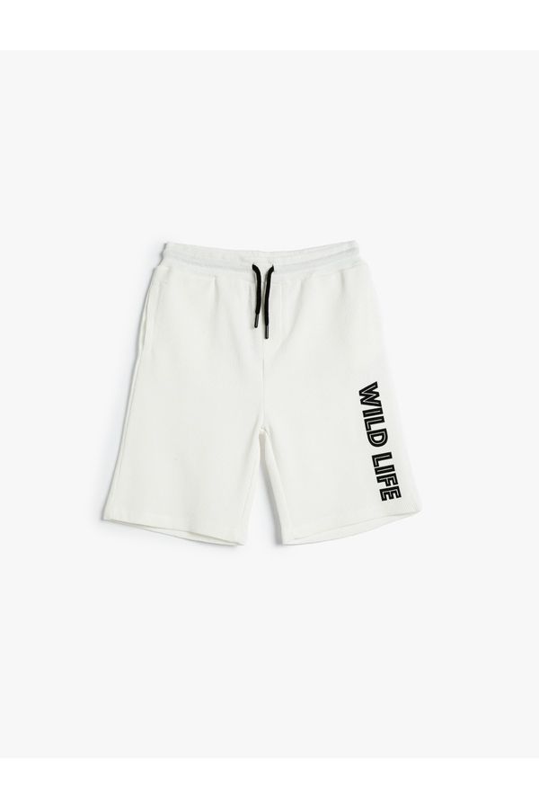 Koton Koton Athletic Shorts Tie the waist, Printed, Textured with Pocket.