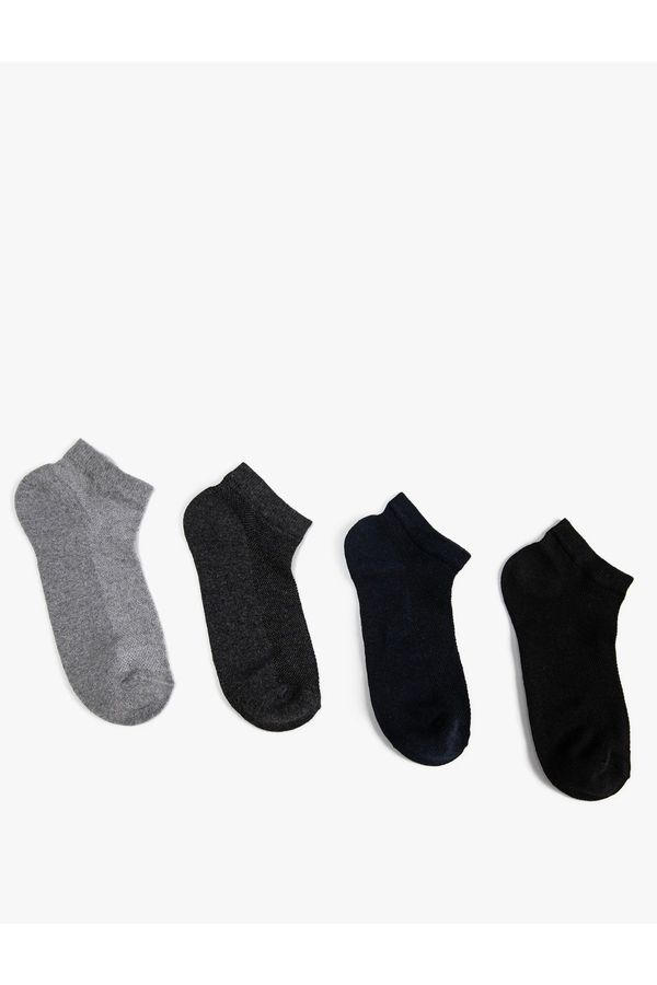 Koton Koton Basic Booties Socks Set of 4, Multicolor