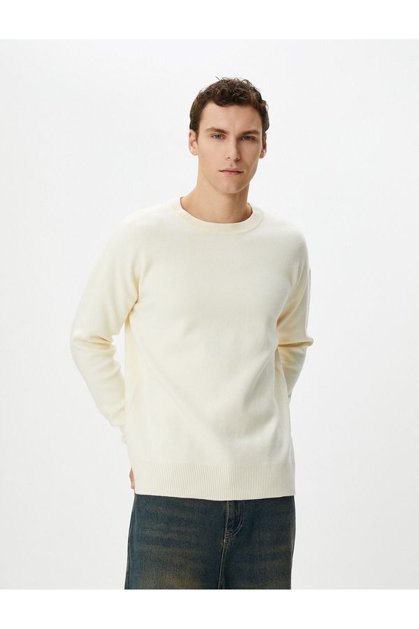 Koton Koton Basic Knitwear Sweater Crew Neck Soft Textured Long Sleeve