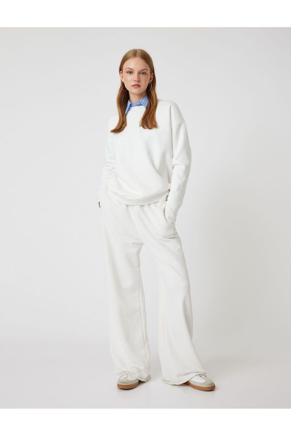 Koton Koton Basic Oversize Sweatshirt Long Sleeve Crew Neck