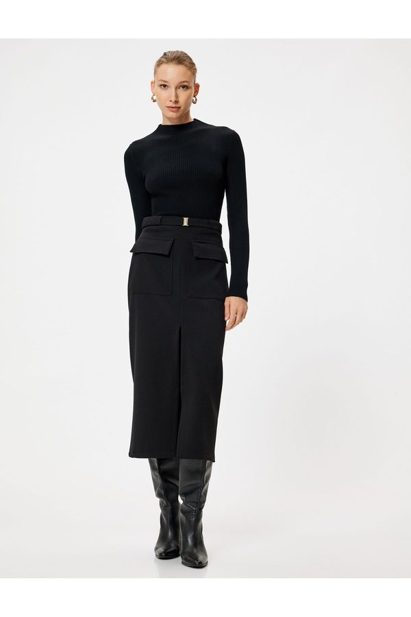 Koton Koton Basic Stand Collar Knitwear Sweater Long Sleeve