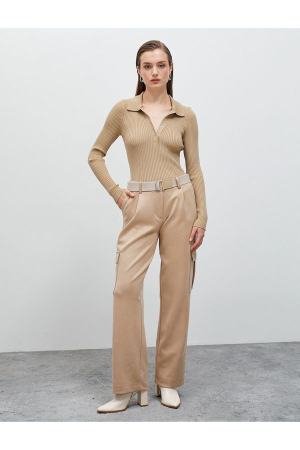 Koton Koton Belted джобни карго панталони