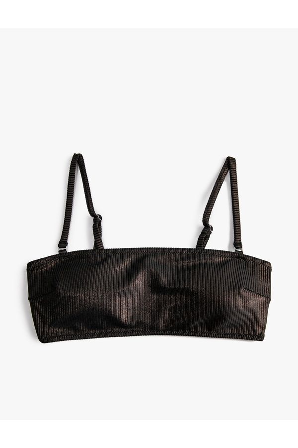 Koton Koton без презрамки бикини отгоре текстурирани покритие блясък