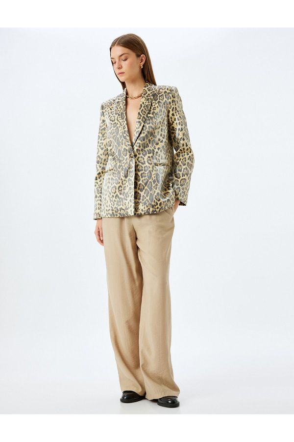 Koton Koton Black Patterned Women's Jacket