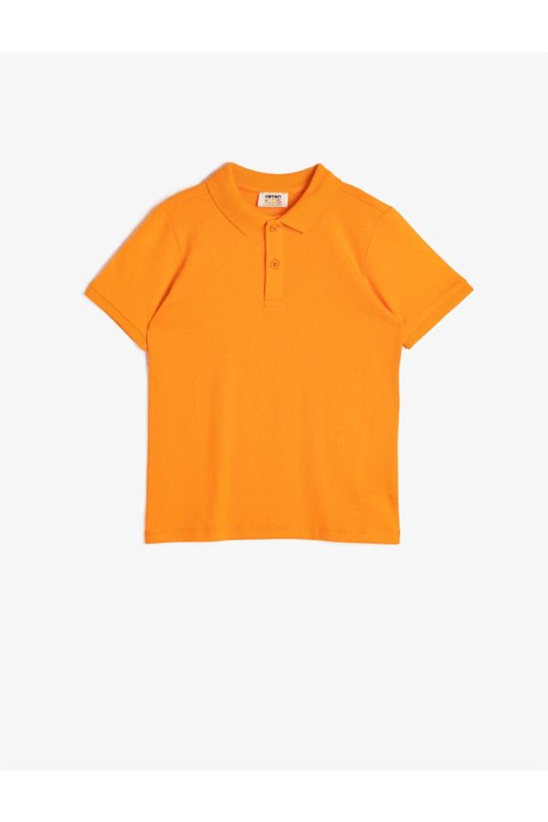 Koton Koton Boys Polo Neck Cotton Buttoned Short Sleeve T-Shirt